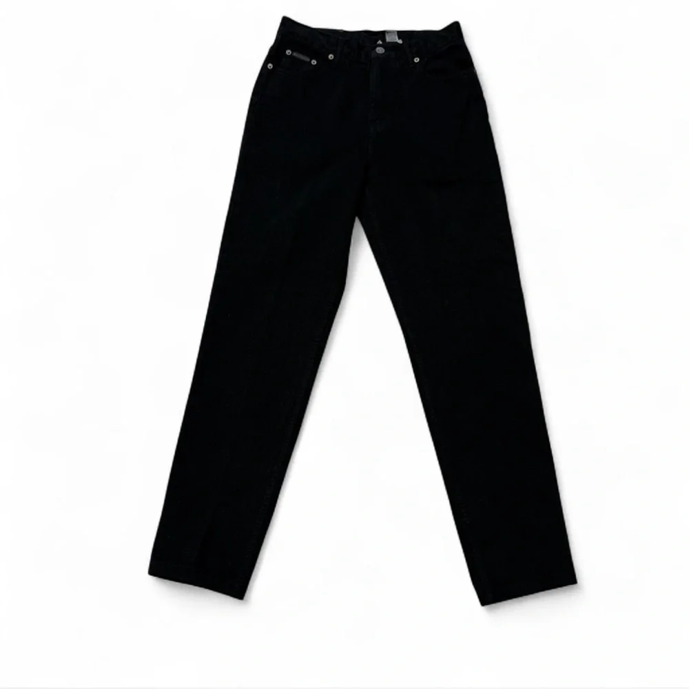 Vintage Calvin Klein 90s Mom Jean High Waisted Black Jeans 100% Cotton Sz 6 - Picture 2 of 8